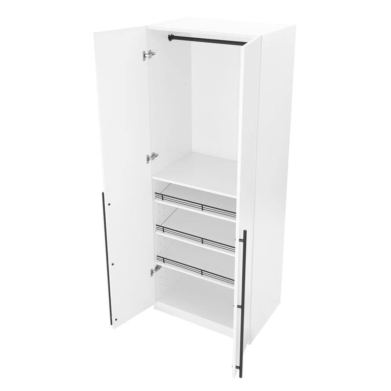 Manhattan Comfort Lee Modern Freestanding 2-Piece Module Wardrobe Closet Armoire