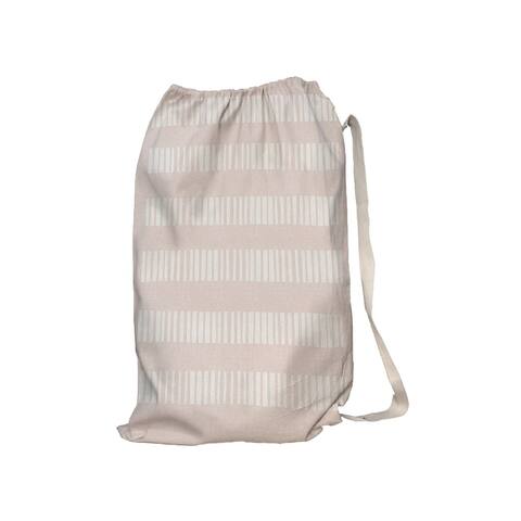 LAUNDRY STRIPE PINK Laundry Bag By Kavka Designs - 28" x 36"