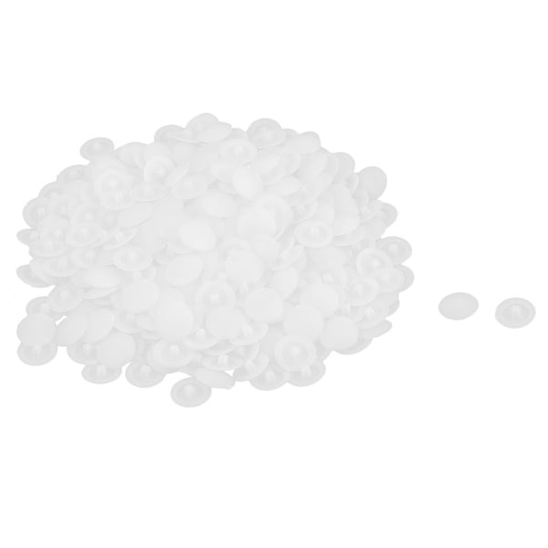 Home Plastic Round Shaped Table Decoration Hole Plug White 12mm Diameter 400pcs