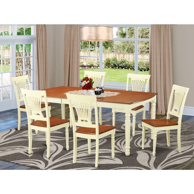 Mid-Century Table Set - Kitchen Dining Room Table with 8 Chairs - Home Furniture