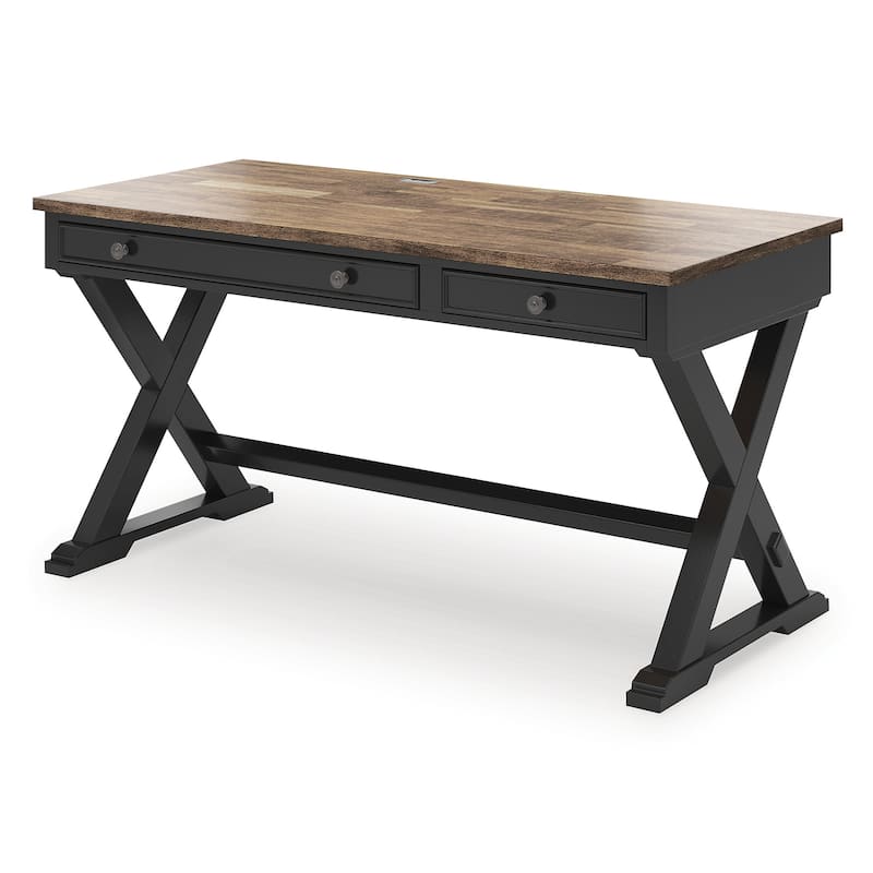 Signature Design by Ashley Wildenauer Brown/Black 60" Home Office Desk