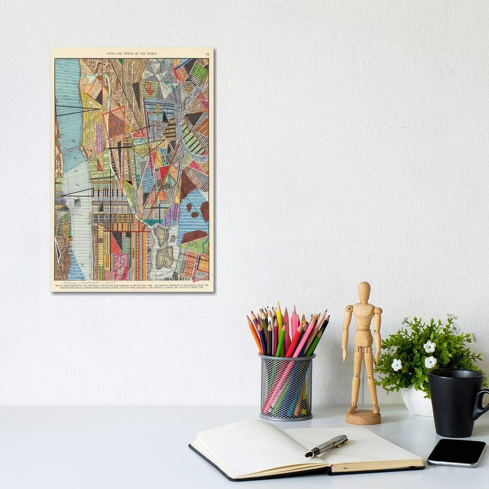iCanvas "Modern Map of New York I" by Nikki Galapon Canvas Print