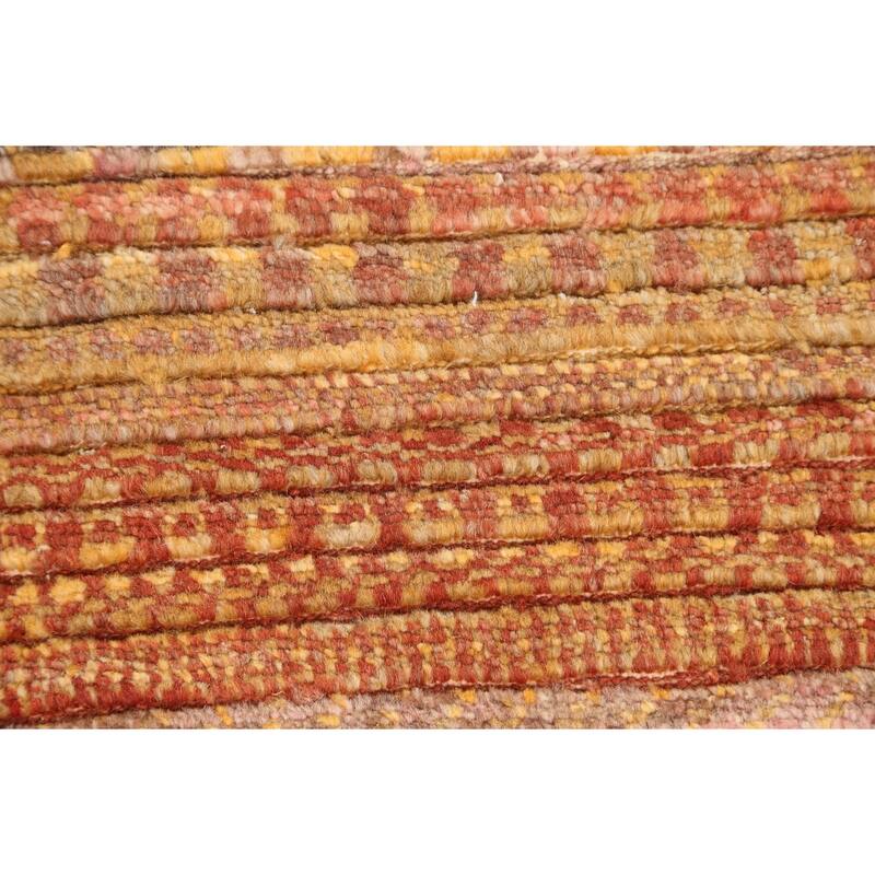 Striped Gabbeh Kashkoli Oriental Wool Area Rug Handmade Bedroom Carpet - 6'0" x 8'10"