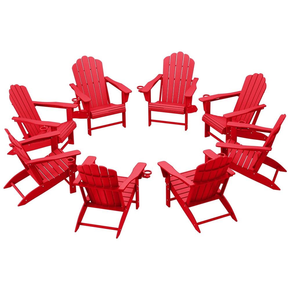 Aderson Outdoor Poly Adirondack Chair (Set of 8)