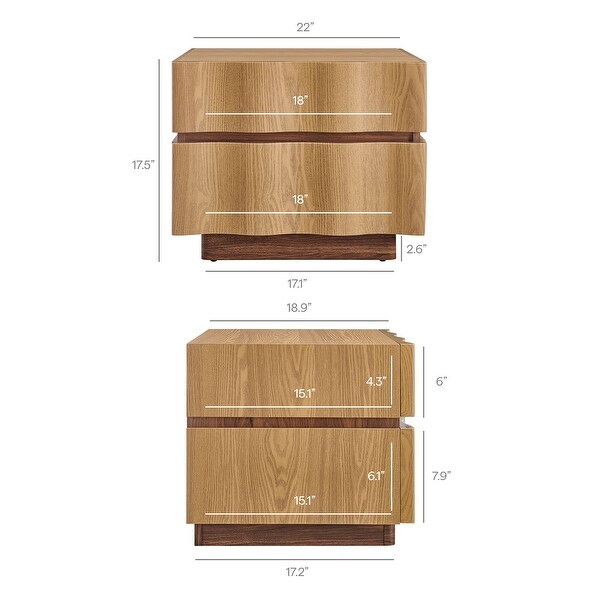 Isola 2 Drawer Nightstand - Bed Bath & Beyond - 43343515