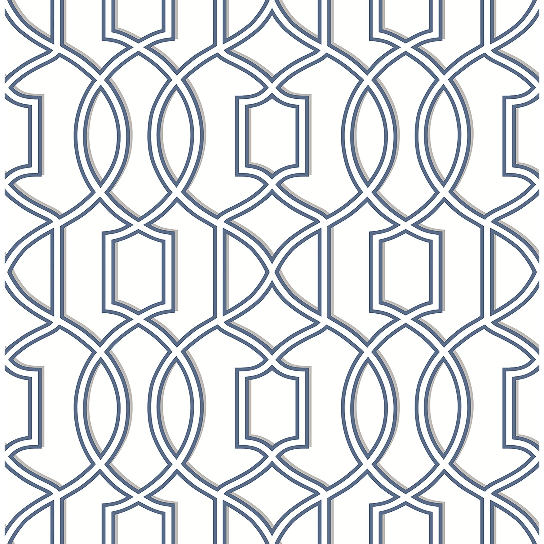 A-Street Prints Quantum Blue Trellis Wallpaper