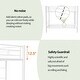 preview thumbnail 5 of 26, Metal Twin Bunk Bed with High Guardrail and Ladder, White