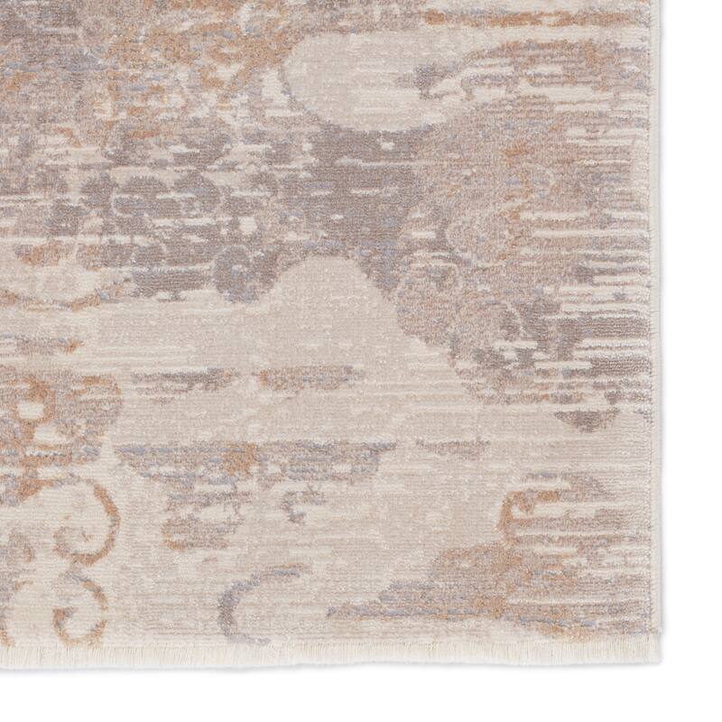 Kevin O'Brien by Jaipur Living Cumulus Abstract Tan/ Cream Area Rug