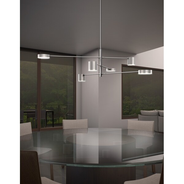 Sonneman Lighting Counterpoint 6 light Bright Satin Aluminum LED