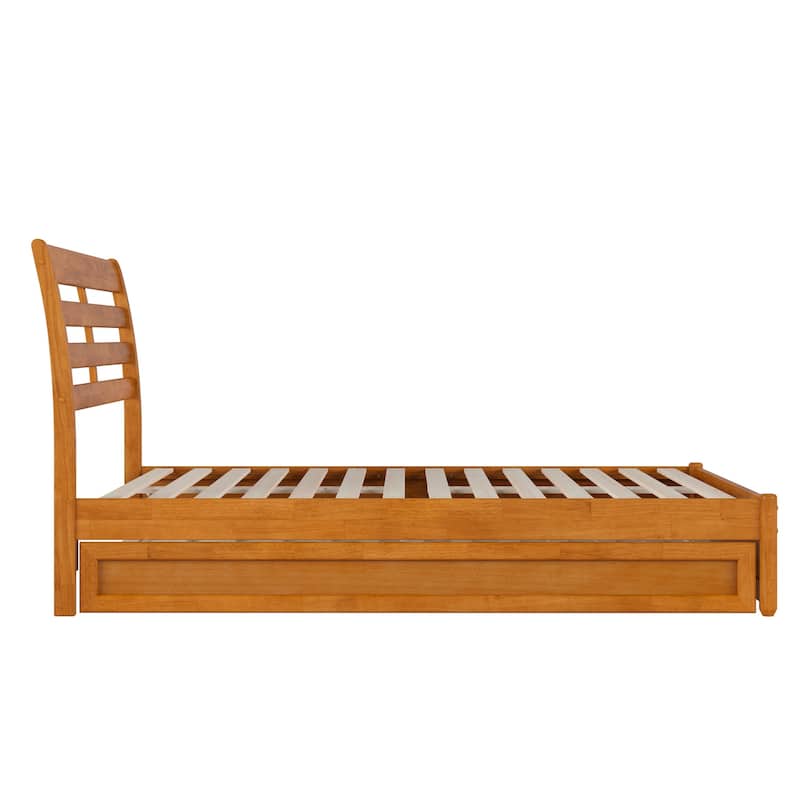Emelie Platform Bed with Panel Footboard and Twin Trundle