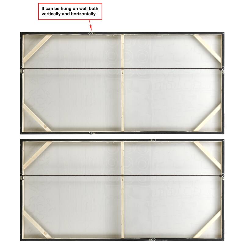 "Stacked" Abstract Textured Metallic Hand Painted Wall Art Set of 2