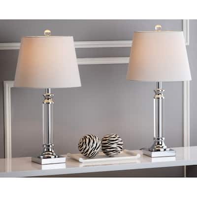 SAFAVIEH Lighting Gia 24-inch Crystal Table Lamp (Set of 2) - 12"x12"x24" - 12Wx12Dx24H