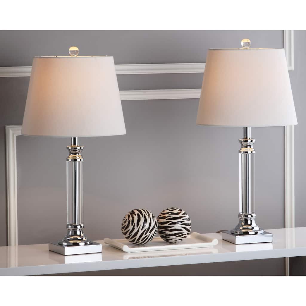 SAFAVIEH Lighting Gia 24-inch Crystal Table Lamp (Set of 2) - 12"x12"x24" - 12Wx12Dx24H