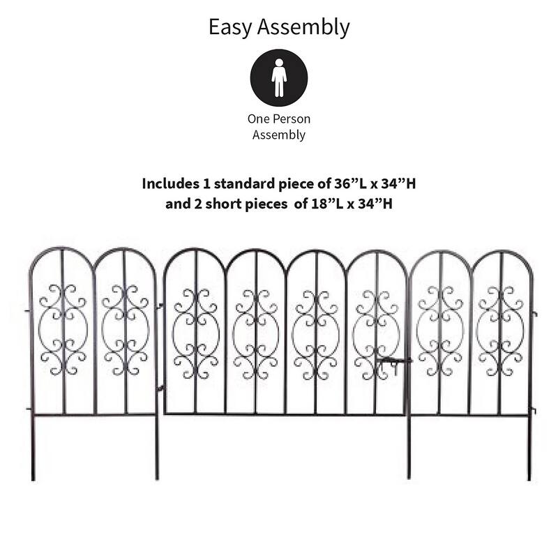 Montebello Iron Garden Fencing with Gate
