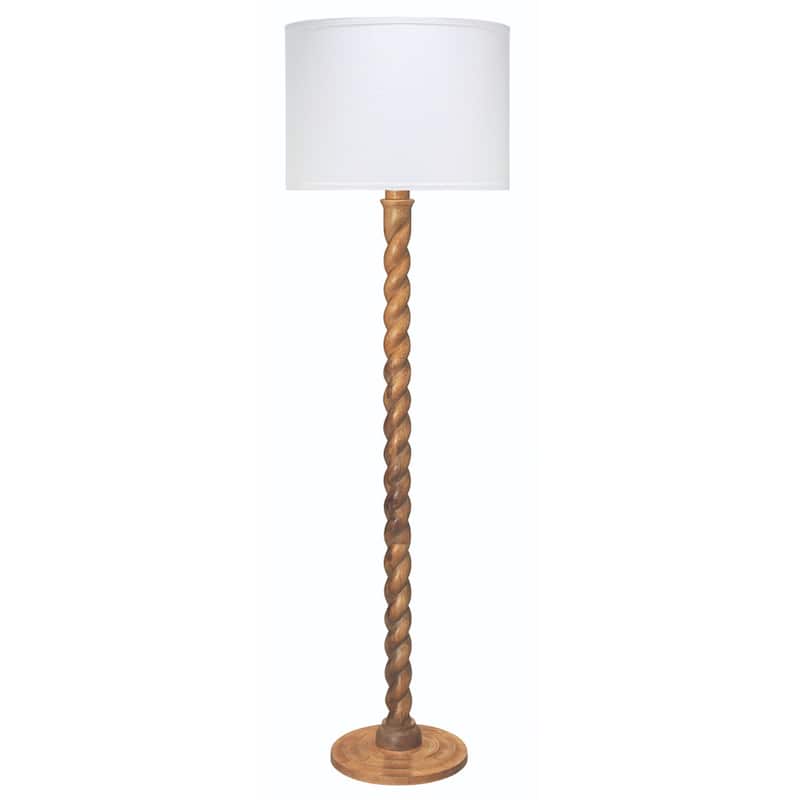 Jamie Young Barley Twist 1-Light Mango Wood Floor Lamp