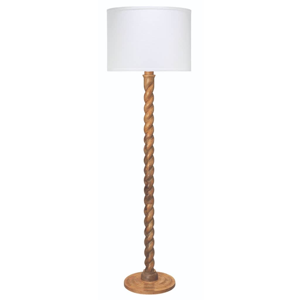 Jamie Young Barley Twist 1-Light Mango Wood Floor Lamp