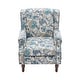 preview thumbnail 40 of 85, 2 Set Transitional Patterned Wingback Accent Chairs with NailHead