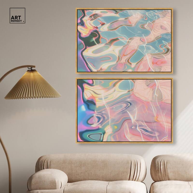 Metallic Drift I Canvas Set of 2 by Art Remedy