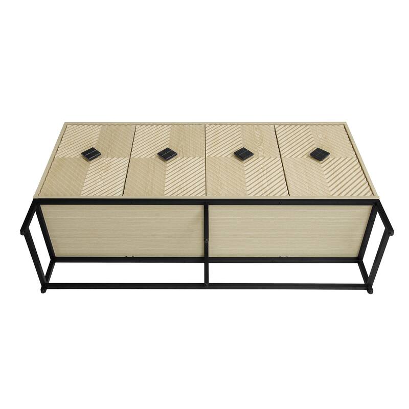 4 Door Sideboard Cabinet with Carved, Kitchen Buffet Cabinet with Storage, Coffee Bar Cabinet with Adjustable Shelf