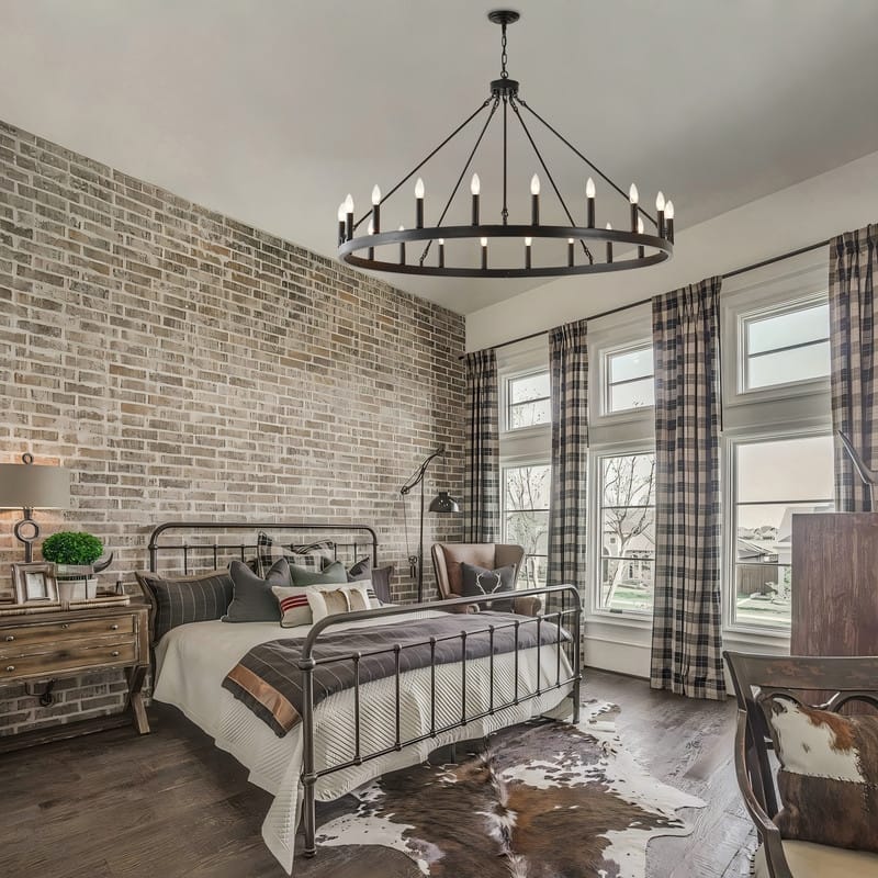 53" Large Wagon Wheel Chandelier Black Farmhouse Pendant Light Fixtures