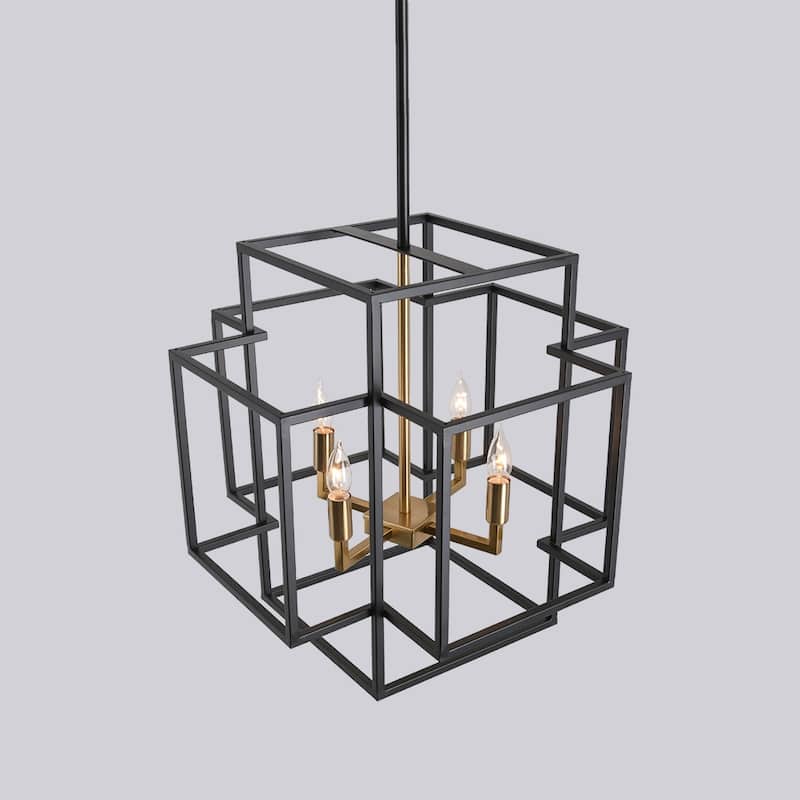 4 - Light Lantern Geometric Pendant - N/A