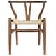 preview thumbnail 44 of 47, Modern Dining Chair with Woven Paper cord Seat, Solid Wooden Farmhouse Y Back Elbow Side Chair