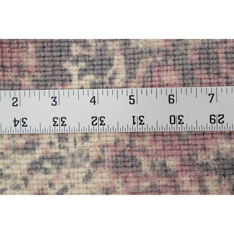 Hand Knotted Oriental Viscose Silk Carpet Modern Pictorial Pink Abstract Area Rug - 7' 9'' X 5' 4''