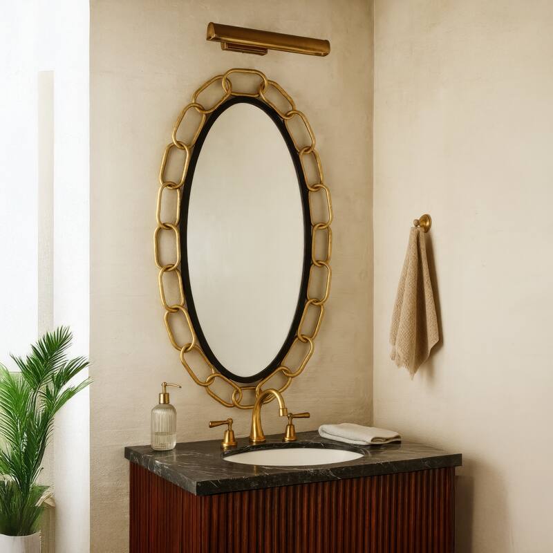 Varaluz Chains of Love Oval Wall Mirror