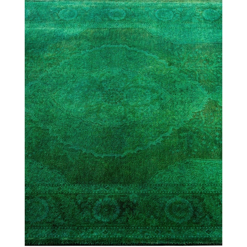 Contemporary Overdyed Wool Hand Knotted Area Rug - 3' 1" x 5' 3"