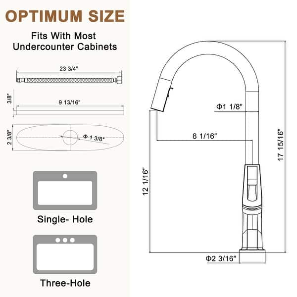 Kitchen Sink Faucet Single-Handle Pull-Out Sprayer Kitchen Faucet