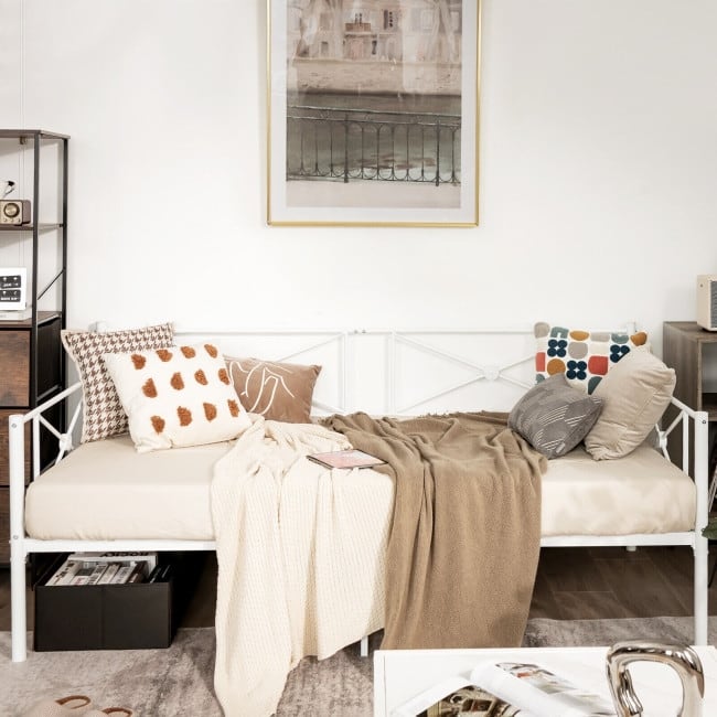 Metal Daybed Frame Twin Size with Slats