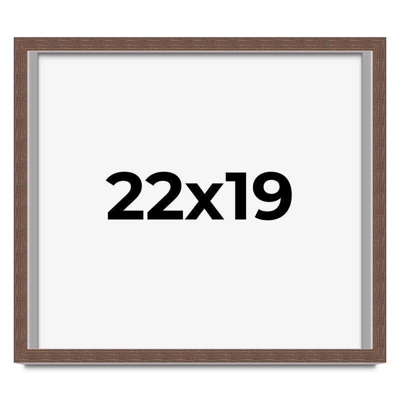 22x19 Shadow Box Frame Brown | 1.125 inches Deep Real Wood Rustic