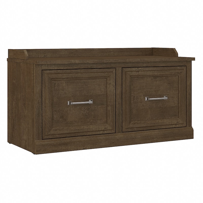 Woodland 40W Shoe Storage Bench with Doors by Bush Furniture