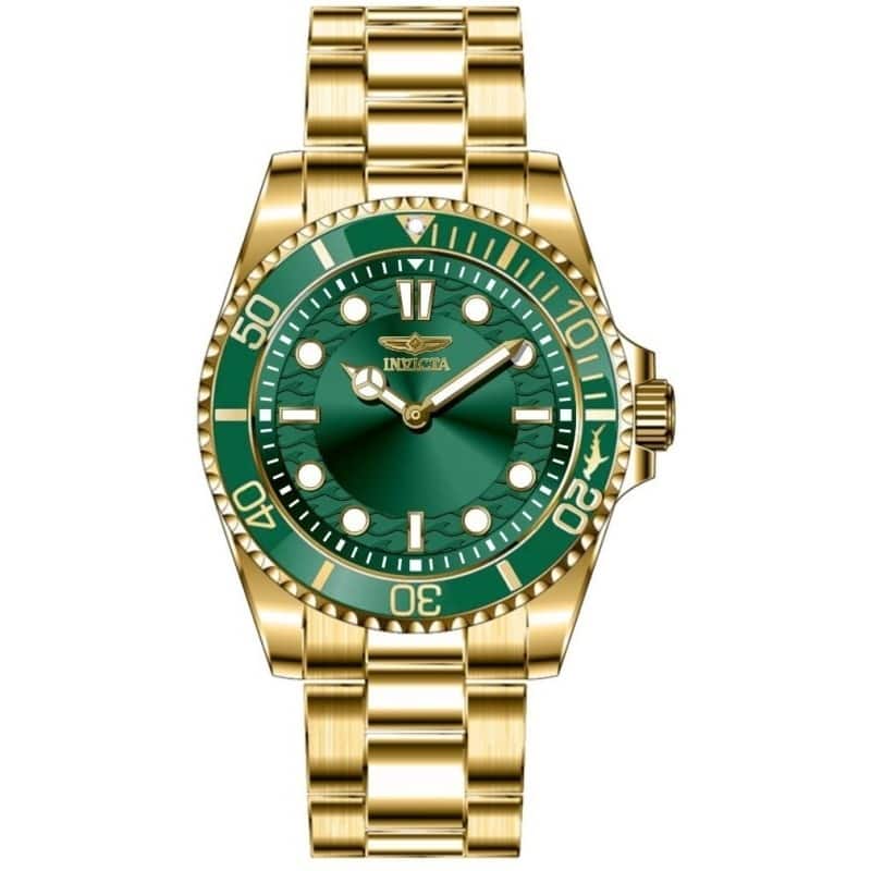 Invicta Men's 49702 Pro Diver Quartz PC20S Green Dial Watch