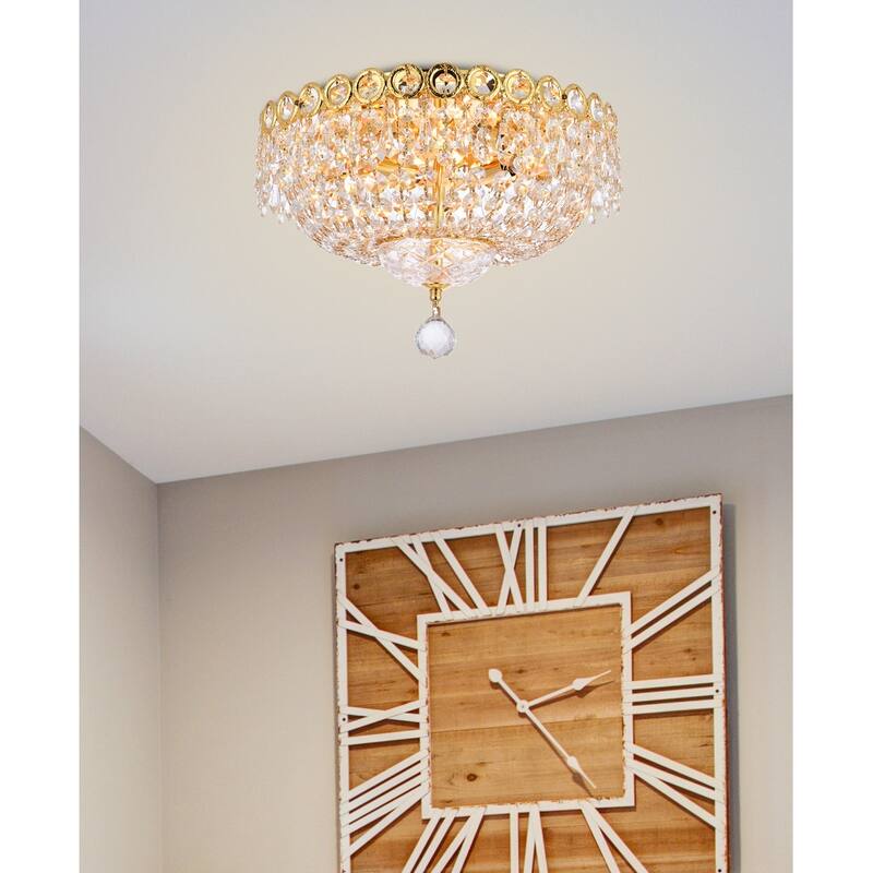 Fleur Illumination 4 light Gold Flush Mount