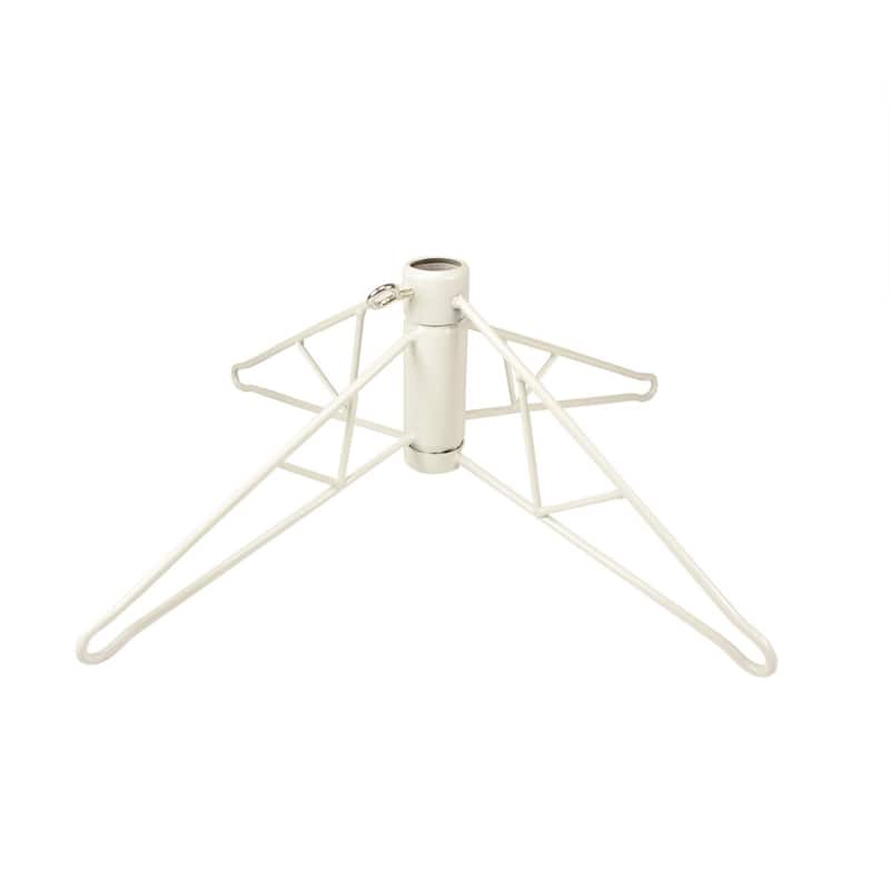 White Metal Folding Christmas Tree Stand for 4.5' Artificial Trees