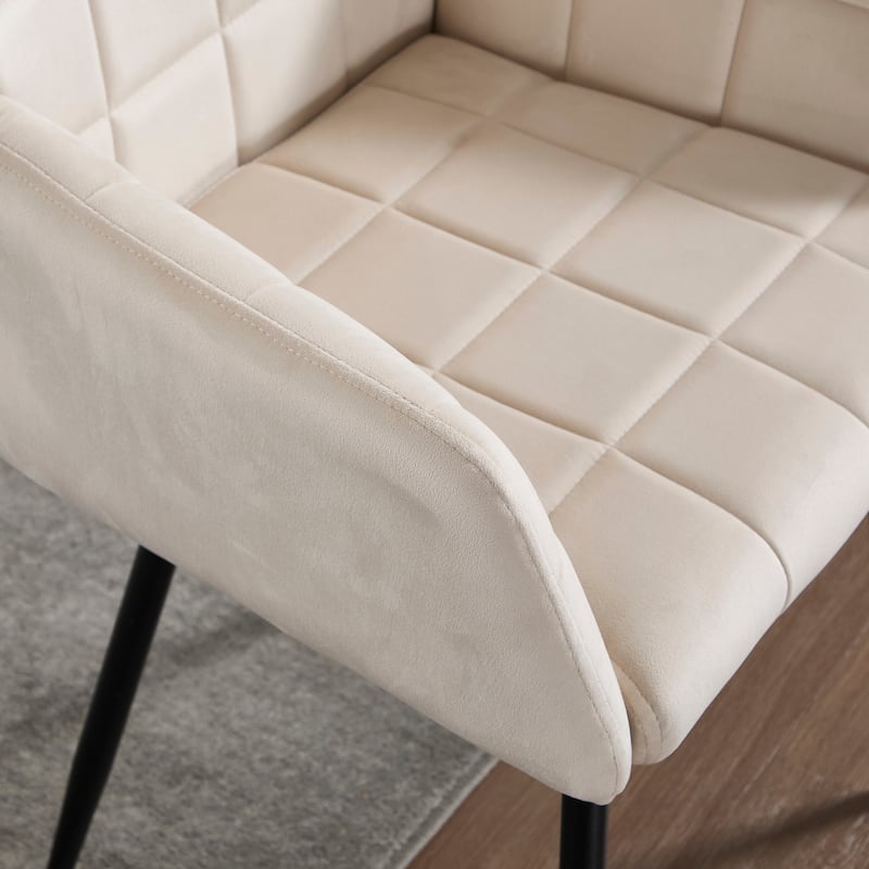 Dining Chairs Set of 2 with Comfortable Seat, velvet Dining Chairs with Armrests