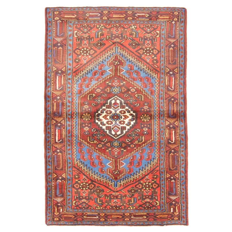 ECARPETGALLERY Hand-knotted Anadol Blue Wool Rug - 4'3 x 6'4