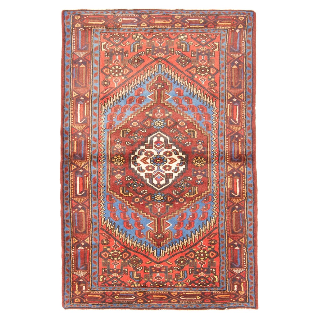 ECARPETGALLERY Hand-knotted Anadol Blue Wool Rug - 4'3 x 6'4