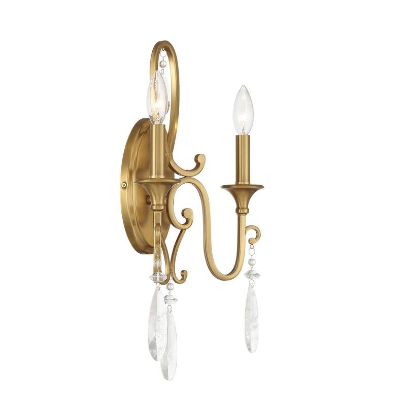 Fairchild 2-Light Wall Sconce in Warm Brass