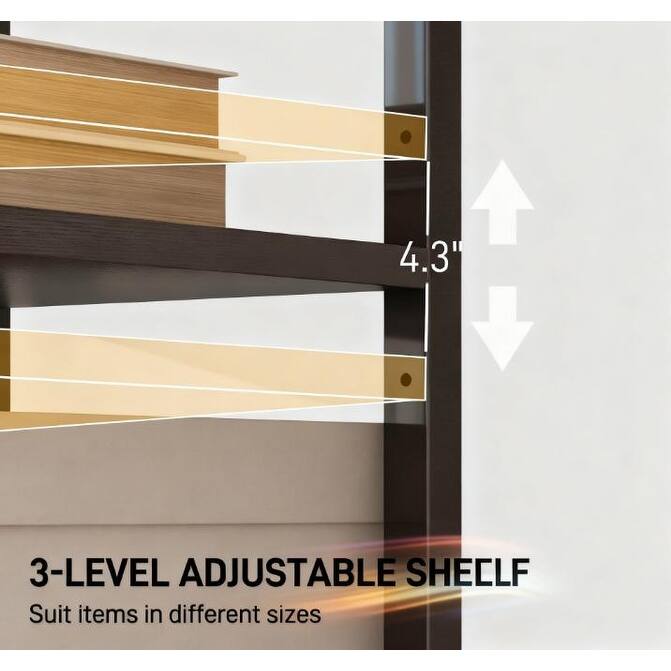 Writing Desk, Home Office Desk with Adjustable Shelves,For Home and Office