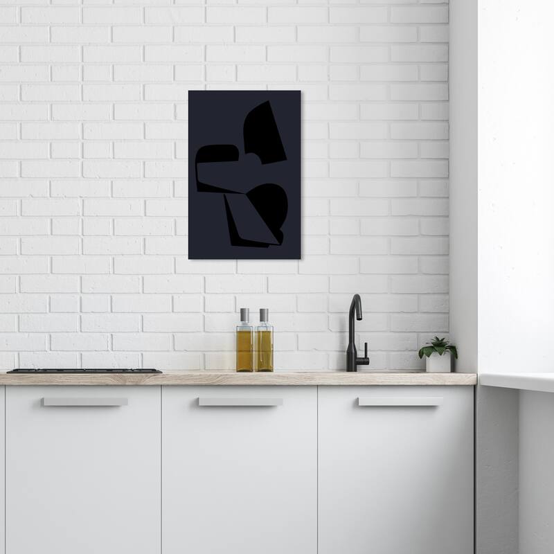 Wynwood Studio Canvas Abstract Geometry Distorted Black and Light Gray Modern & Contemporary Wall Art Canvas Print - 16 x 24