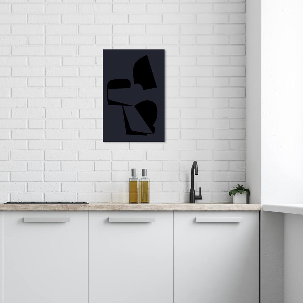 Wynwood Studio Canvas Abstract Geometry Distorted Black and Light Gray Modern & Contemporary Wall Art Canvas Print