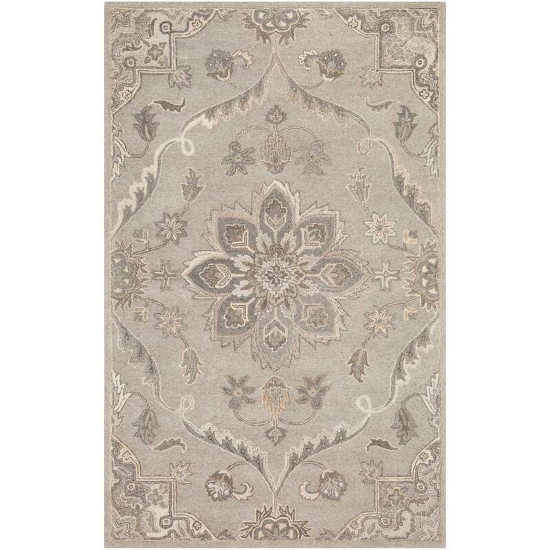 Robyn Handmade Transitional Medallion Wool Area Rug