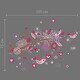 preview thumbnail 2 of 2, Walplus Pink Bird Swarovski Children Kids Wall Sticker Nursery Decor