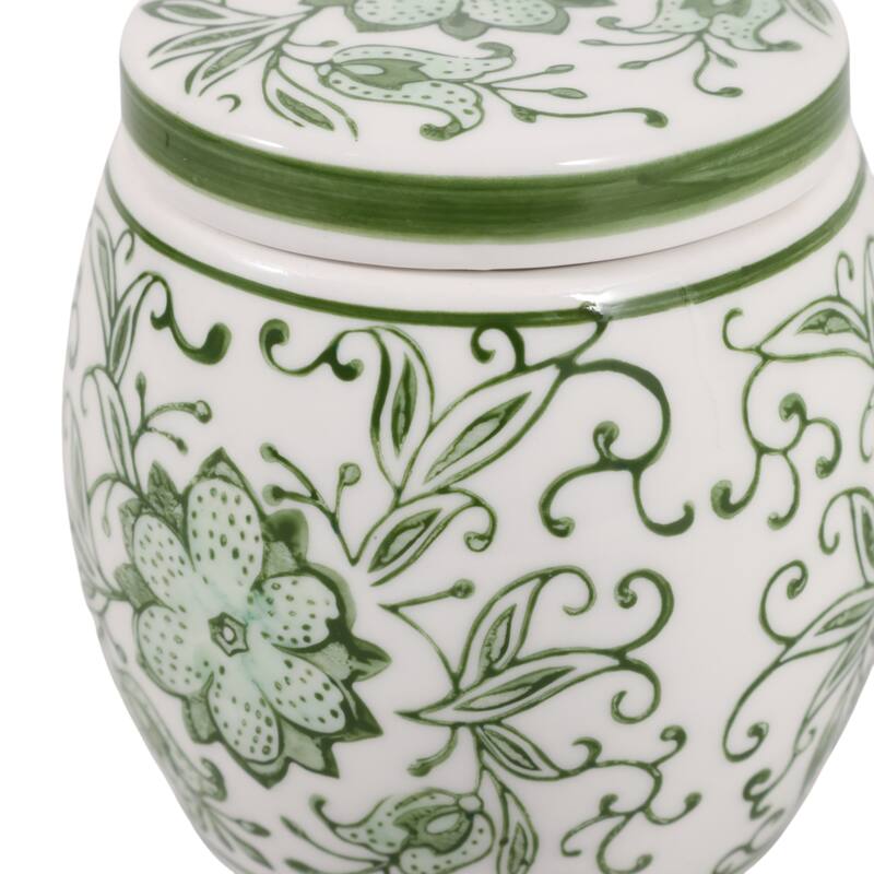 Decorative Ceramic Candle with Lid - Lavender Verbena Scented Candle - 4.5"