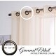 preview thumbnail 24 of 33, Aurora Home Linen-Textured Semi-Sheer Bronze Grom Curtain Panels Panels of 2-84" & 96" 52X84 - Beige