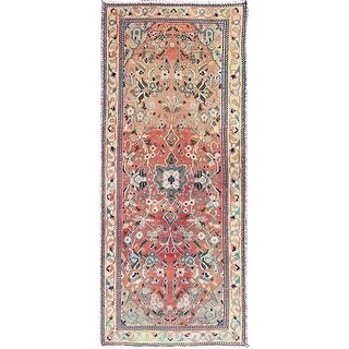 Shahbanu Rugs Brown Vintage Persian Tabriz Distinct Abrash Hand Knotted ...