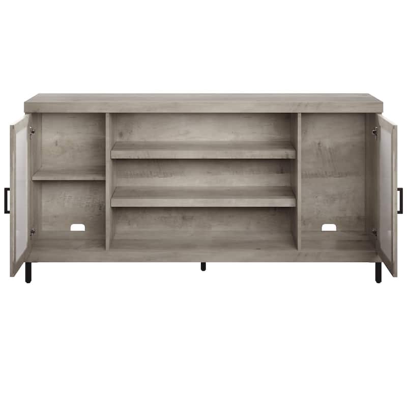 68" TV Stand with Mirrored Doors