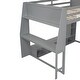 preview thumbnail 23 of 25, Multi-Functional Gaming Loft Bed with Built-in Desk & Storage Cabinets, Wood Bed Frame with LED and a Hanging Clothes Rack